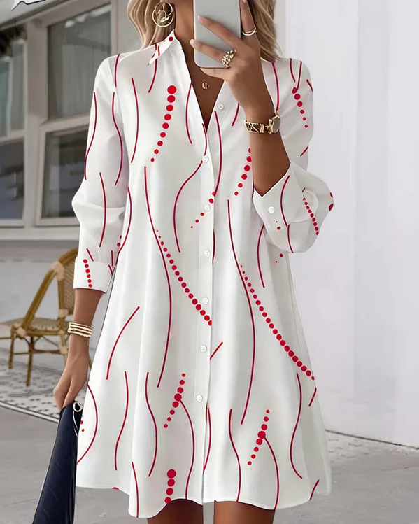 Wavy Collar Dress Shirt