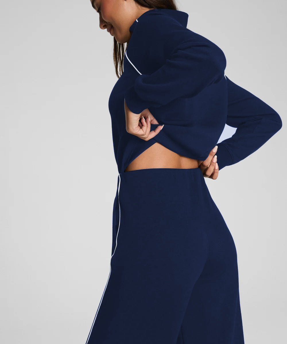 Everyday Pique Half-Zip Jumpsuit
