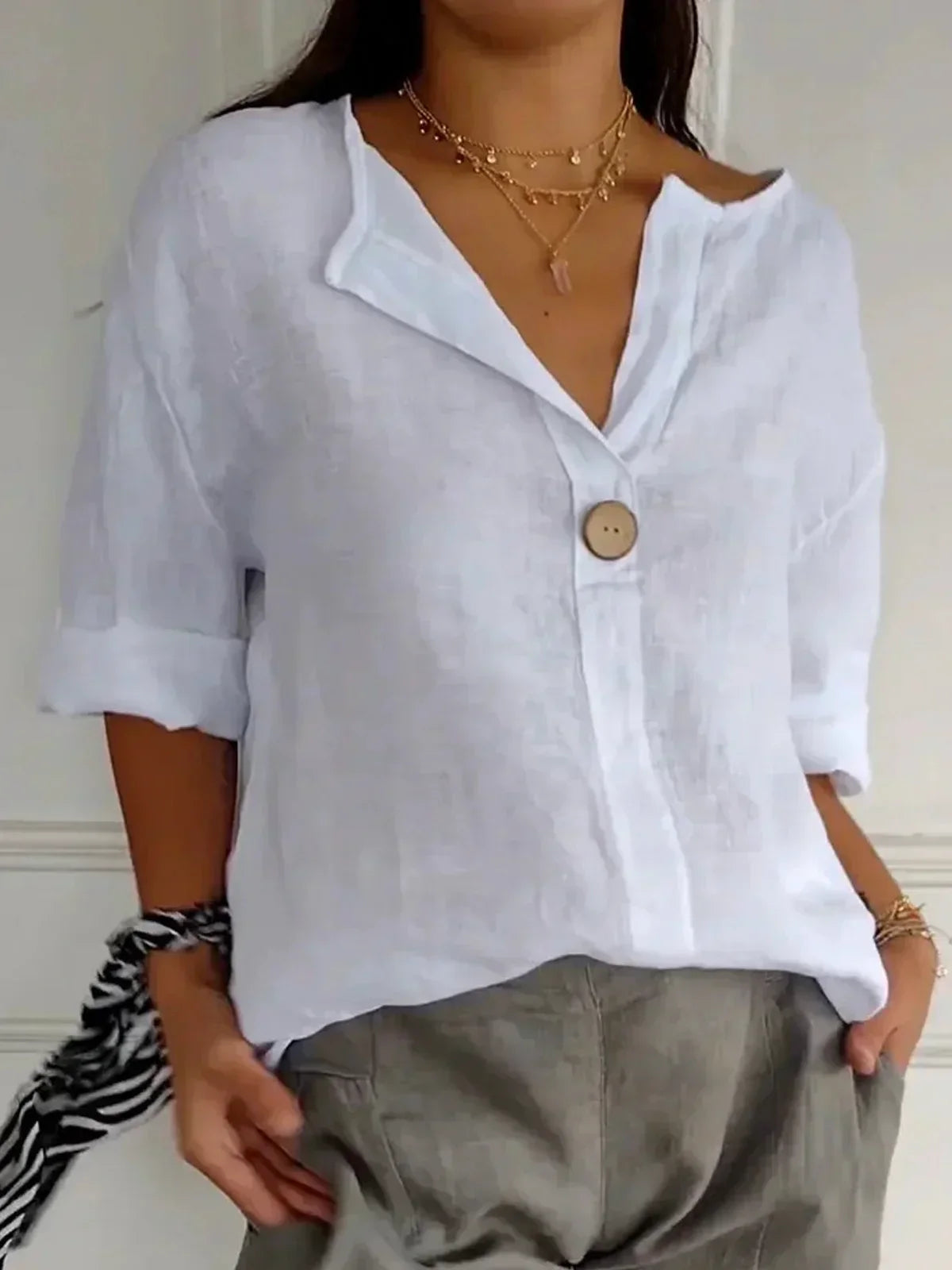 Evelyn | Relaxed Linen Blouse