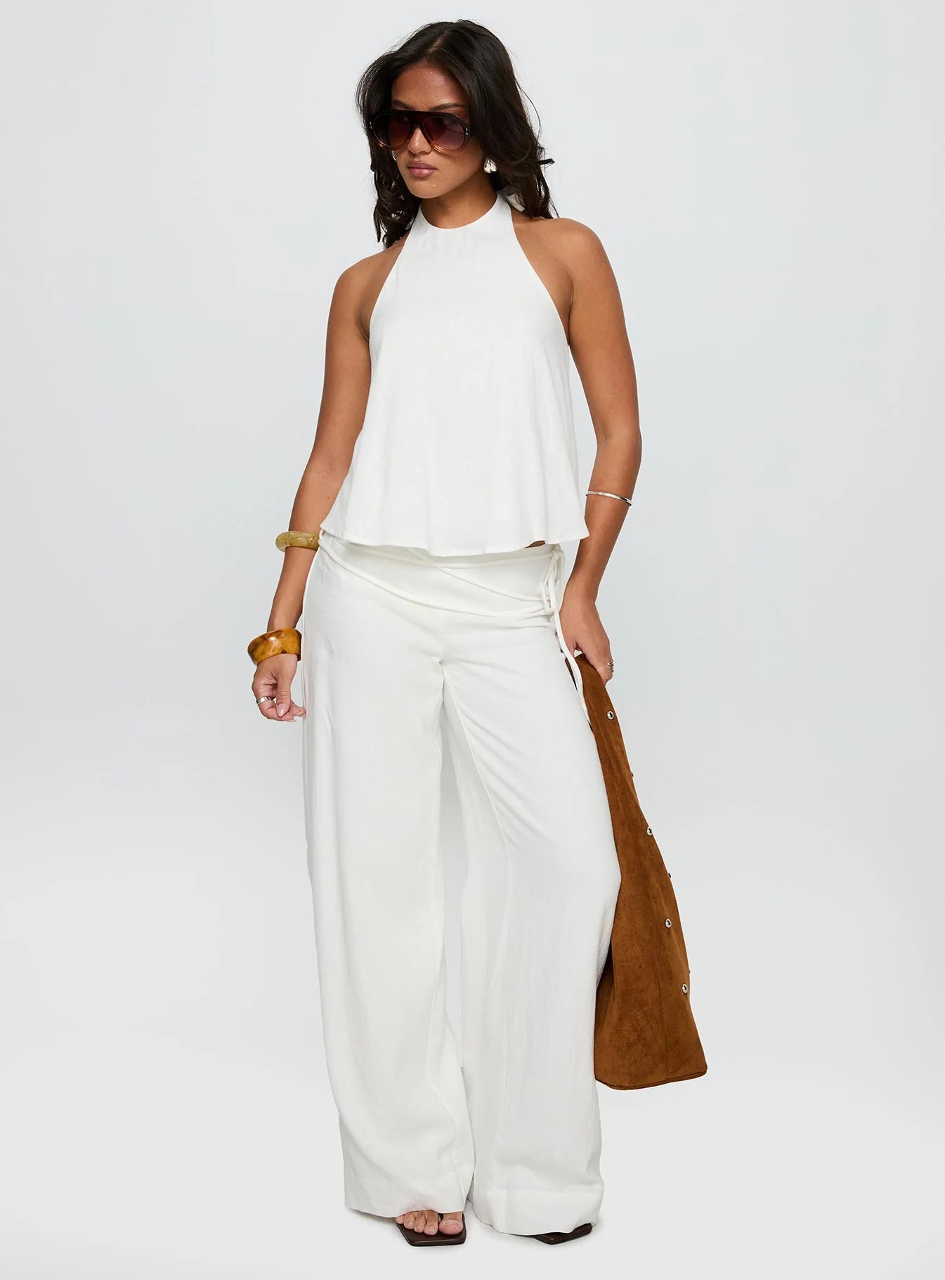 Eluna Tie Waist Linen Pants
