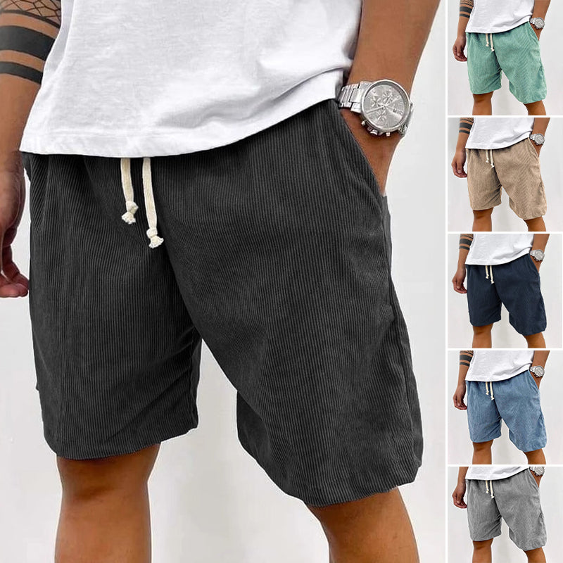 🩳 50% OFF NOW! 🌿 Men's Casual Relaxed Fit Drawstring Shorts – Adjustable Waistband, Solid Color & Low-Maintenance ✨